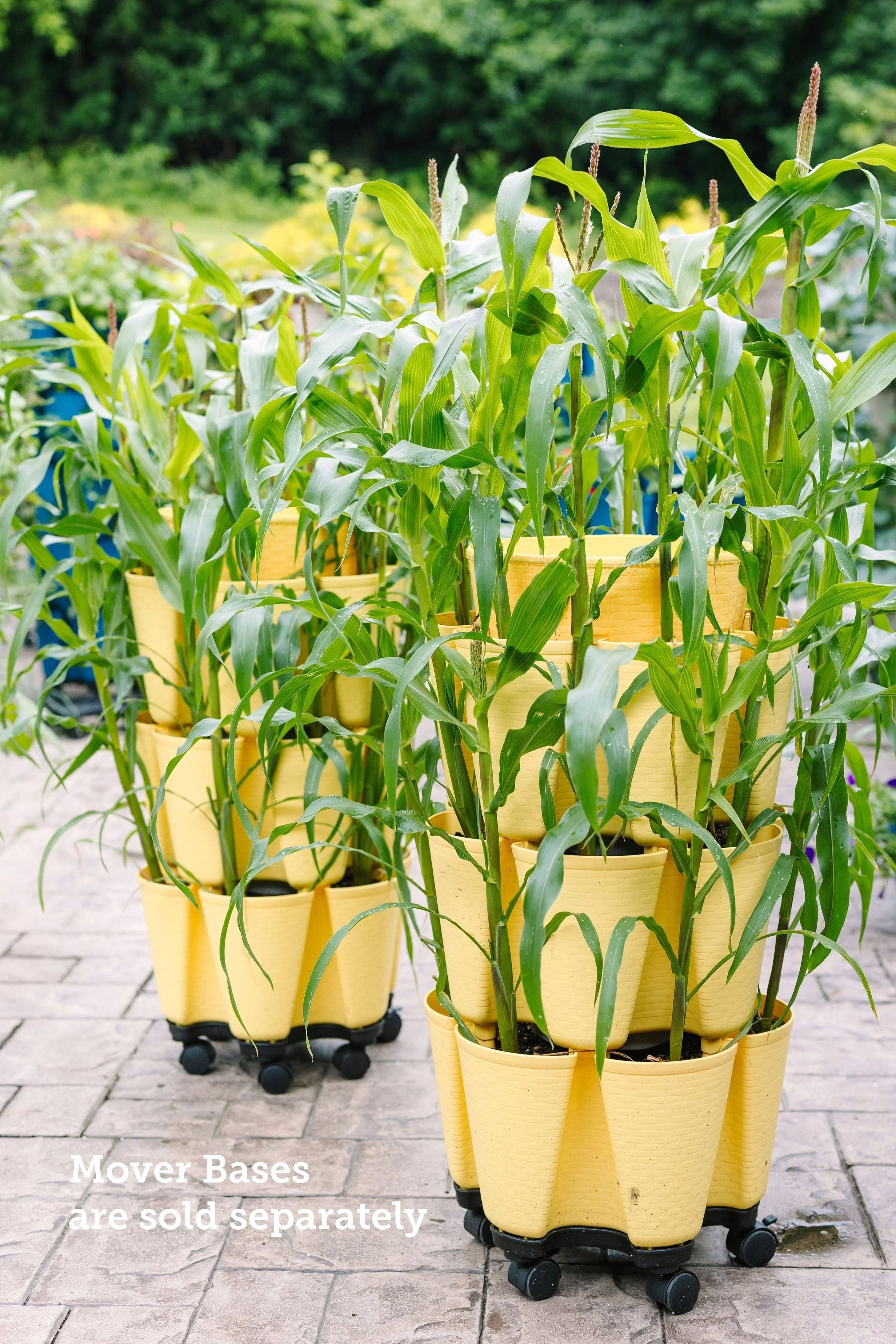 3 Tier GreenStalk Original Vertical Planter | Lemon (Basket Weave Texture) - Image 2