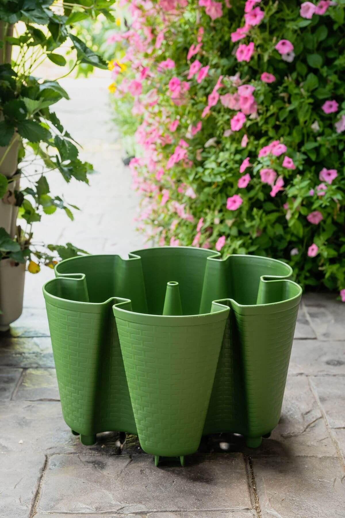Individual Original Planter | Evergreen (Basket Weave Texture)