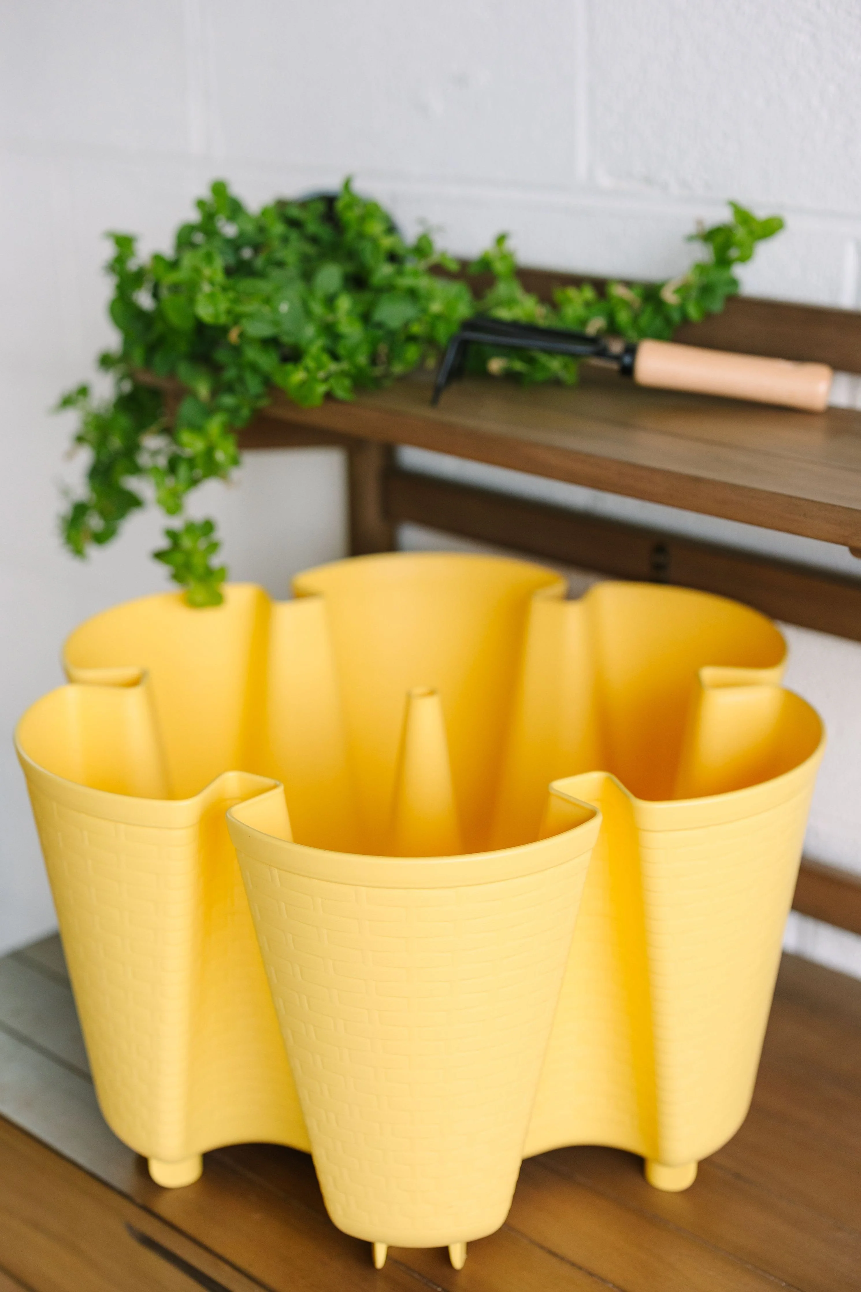 Individual Original Planter | Lemon (Basket Weave Texture)